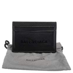 مملوكة مسبقًا Balenciaga Black Leather Everyday Card Holder