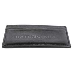 مملوكة مسبقًا Balenciaga Black Leather Everyday Card Holder