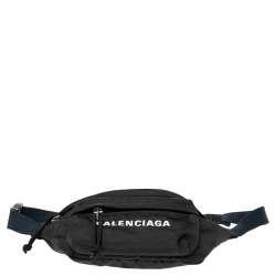 Balenciaga Black Logo Nylon Explorer Belt Bag