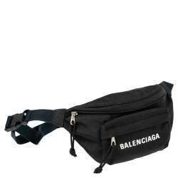 Balenciaga Black Logo Nylon Explorer Belt Bag