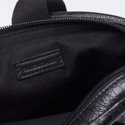 Pre Owned Balenciaga Black Leather Explorer Crossbody Bag