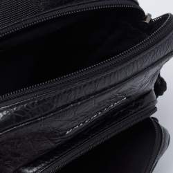 Pre Owned Balenciaga Black Leather Explorer Crossbody Bag