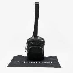 Balenciaga Black Leather Explorer Crossbody Bag