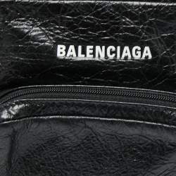 Balenciaga Black Leather Explorer Crossbody Bag