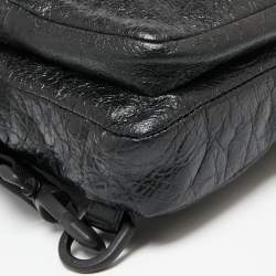 Balenciaga Black Leather Explorer Crossbody Bag