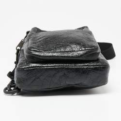 Balenciaga Black Leather Explorer Crossbody Bag