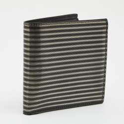 Pre Owned Balenciaga Silver/Grey Vinyl Bifold Wallet