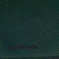 Balenciaga Green Leather Bifold Wallet