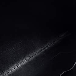 Pre Owned Balenciaga Black Leather Logo Wristlet Pouch