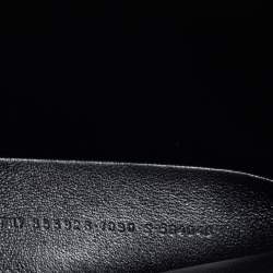 Pre Owned Balenciaga Black Leather Logo Wristlet Pouch