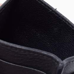 Pre Owned Balenciaga Black Leather Logo Print Card Holder