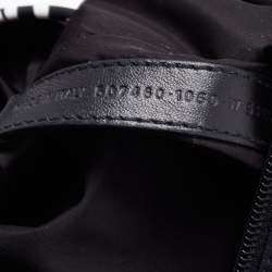 Balenciaga Black/White All Over Logo Print Nylon Backpack