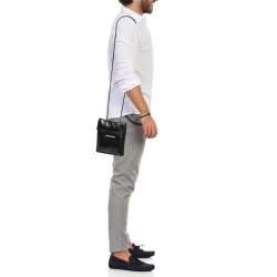 Balenciaga Black Leather Explorer Crossbody Bag