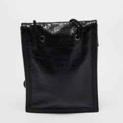 Balenciaga Black Leather Explorer Crossbody Bag