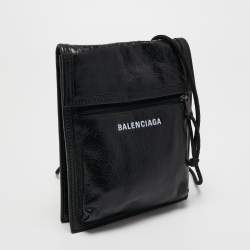 Balenciaga Black Leather Explorer Crossbody Bag