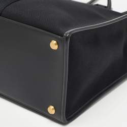 Pre Owned Balenciaga Black Canvas Large Hardware Tote