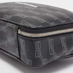 Balenciaga Black BB Monogram Coated Canvas Everyday Pouch