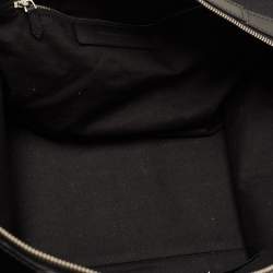 Balenciaga Black Canvas and Leather Logo Weekender