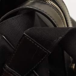 Balenciaga Black Canvas and Leather Logo Weekender