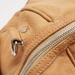 Balenciaga Tan Leather Duffle Bag