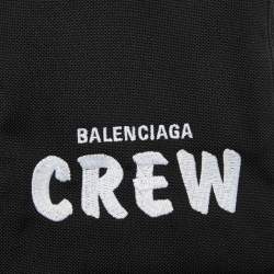 Balenciaga Black Nylon Crew Explorer Sling Bag