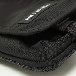 Balenciaga Black Nylon Explorer Messenger Bag