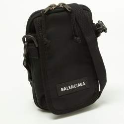 Balenciaga Black Nylon Explorer Messenger Bag