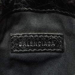 Balenciaga Black Leather Explorer Pouch Crossbody Bag