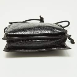 Balenciaga Black Leather Explorer Pouch Crossbody Bag