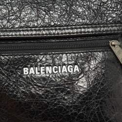 Balenciaga Black Leather Explorer Pouch Crossbody Bag