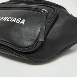 Balenciaga Black Leather Everyday Belt Bag