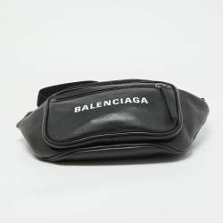 Balenciaga Black Leather Everyday Belt Bag