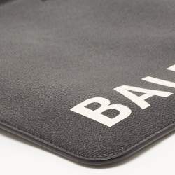 Balenciaga Black Leather Zip Pouch