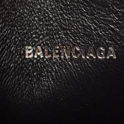 Balenciaga Black Leather Zip Pouch