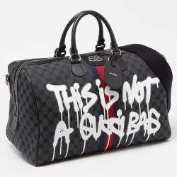 Balenciaga x Gucci Black Canvas and Leather The Hacker Project Duffle Bag