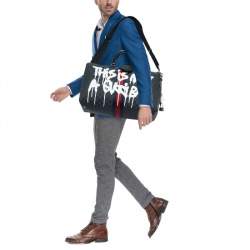 Balenciaga x Gucci Black Canvas and Leather The Hacker Project Duffle Bag