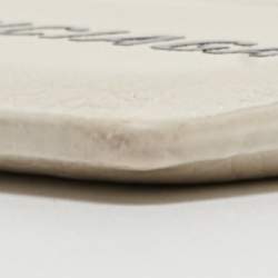 Pre Owned Balenciaga White Leather Logo Card Holder