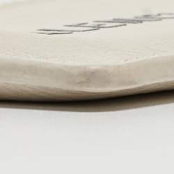 Pre Owned Balenciaga White Leather Logo Card Holder