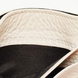 Pre Owned Balenciaga White Leather Logo Card Holder