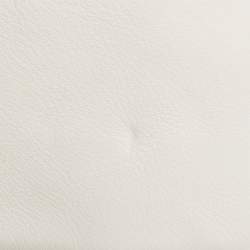 Pre Owned Balenciaga Off White Leather Logo Zip Pouch