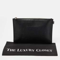 Balenciaga Black Leather Zip Pouch