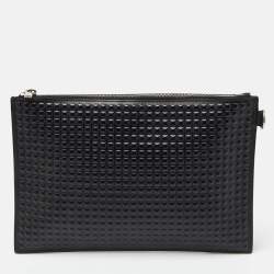 Balenciaga Black Leather Zip Pouch
