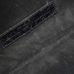 Pre Owned Balenciaga Black Leather Le Cagole Wristlet Pouch