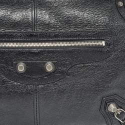 Pre Owned Balenciaga Black Leather Le Cagole Wristlet Pouch