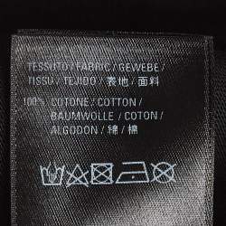 Pre Owned Balenciaga Black Logo Print Cotton T-Shirt XXS