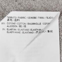 مملوكة مسبقًا Balenciaga Grey Cotton Knit Oversized Hoodie S