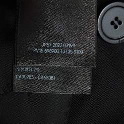 Pre Owned Balenciaga Black Gabardine Double Breasted Blazer XS