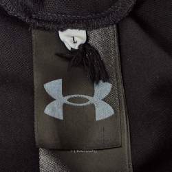 Pre Owned Balenciaga X Under Armour Black Logo Embroidered Cotton T-Shirt L