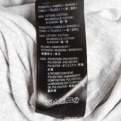 مملوكة مسبقًا Balenciaga Blue Distressed Cotton Rib Layered Oversize Hoodie L