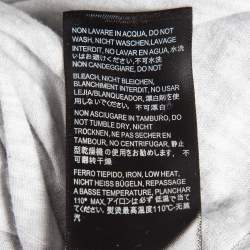 مملوكة مسبقًا Balenciaga Blue Distressed Cotton Rib Layered Oversize Hoodie L